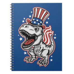 American Patriotic Dinosaurier Notizblock