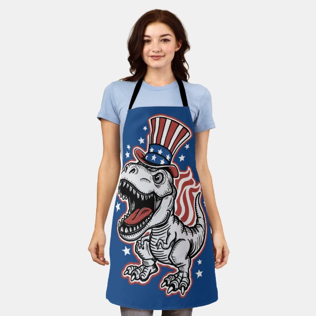 American Patriotic Dinosaurier Schürze (Getragen)
