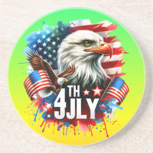 American Patriotic Eagle Sublimation-61905 Getränkeuntersetzer