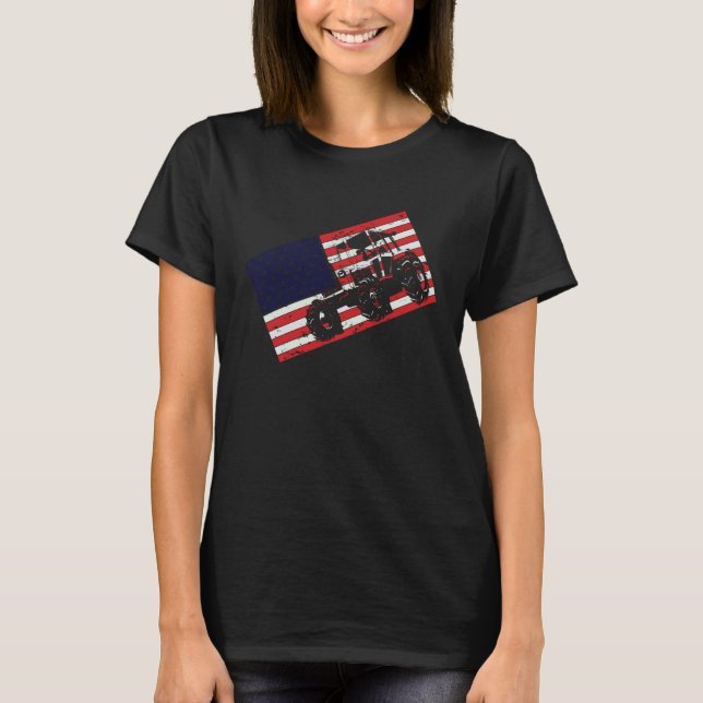 American Patriotic Farming Flag For Farmers T-Shirt (Vorderseite)