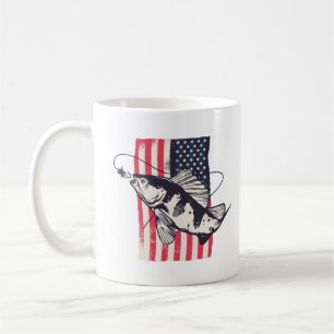American Patriotic Fishing Amerikanische Unabhängi Kaffeetasse