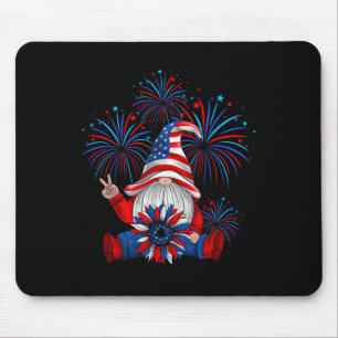American Patriotic Gnome Usa Independence Day 4. Mousepad
