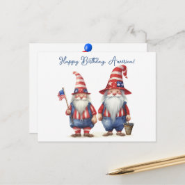 American Patriotic Gnomes Postkarte