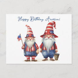 American Patriotic Gnomes Postkarte