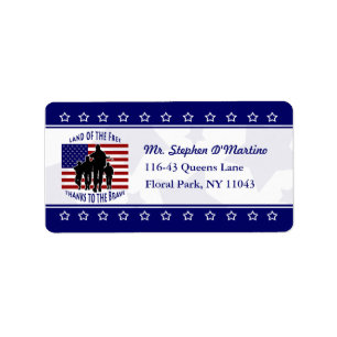 American Patriotic Personalisiert Address Label Adressaufkleber