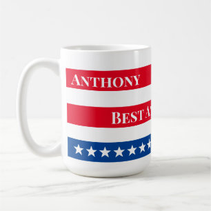 American Patriotic Personalisiert Red White and Bl Kaffeetasse