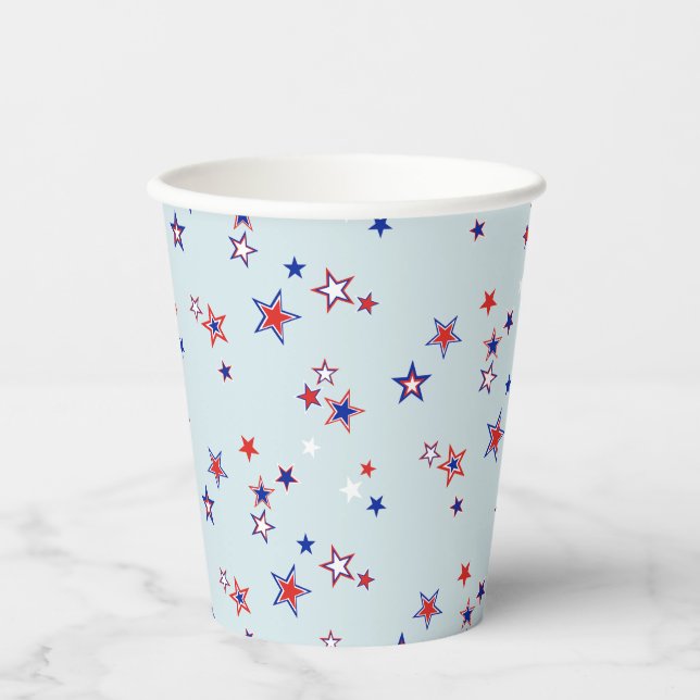 American Patriotic Starry Field Pappbecher (Vorderseite)