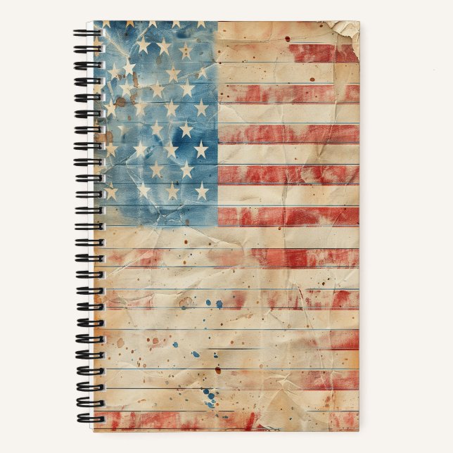 American Patriotism 5.5" x 8.5" SpiralNotebook Notizbuch (Vorderseite)
