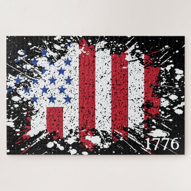 American Peace Flag 1776 American Staat National J Puzzle (Horizontal)