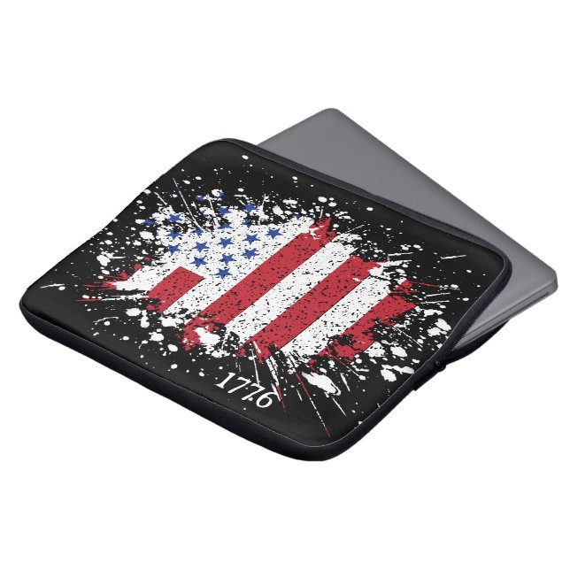 American Peace Flag 1776 American Staat National Laptopschutzhülle (Vorne Oben)