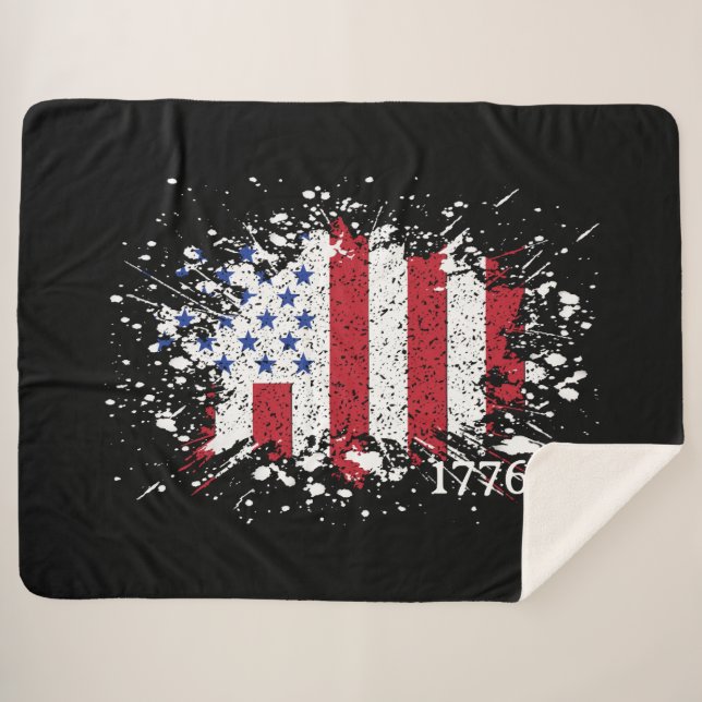 American Peace Flag 1776 American Staat National S Sherpadecke (Vorderseite (Horizontal))