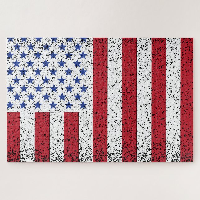 American Peace Flag American Staaten National Jigs Puzzle (Horizontal)