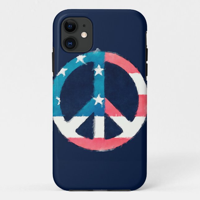 American Peace Sign grunge Case-Mate iPhone Hülle (Rückseite)