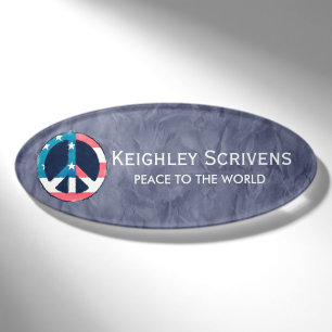 American Peace Sign grunge + Ihre Ideen Namenschild