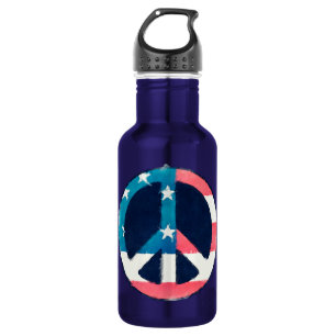 American Peace Sign grunge Trinkflasche