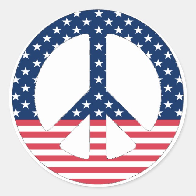 American Peace Sign Sticker (Vorderseite)