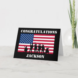 American Personalisiert Army Abschluss Karte