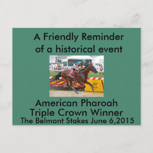 American Pharaoh Triple Crown Gewinner Postkarte