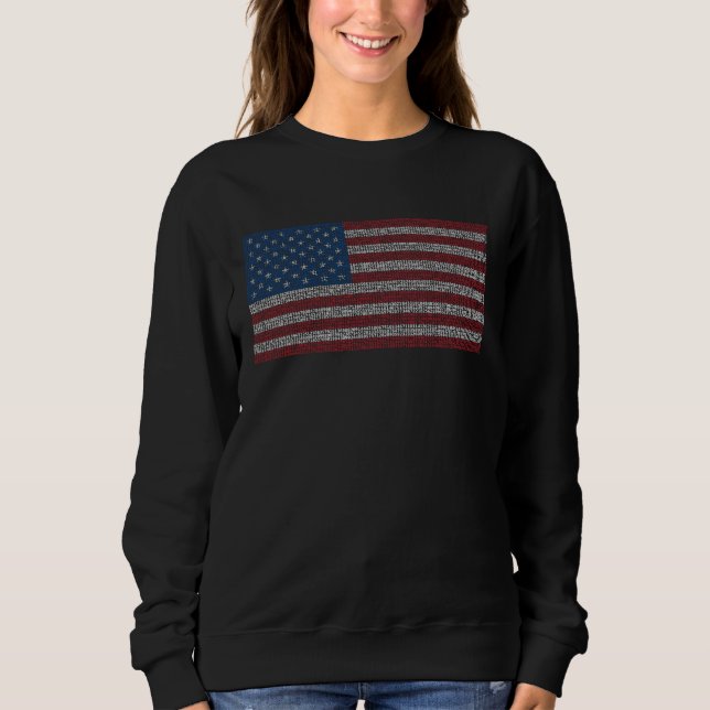 American Pi Day Flag  Math Sweatshirt (Vorderseite)
