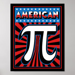 American Pi Patriotic USA Flaggenpie Lover Funny M Poster