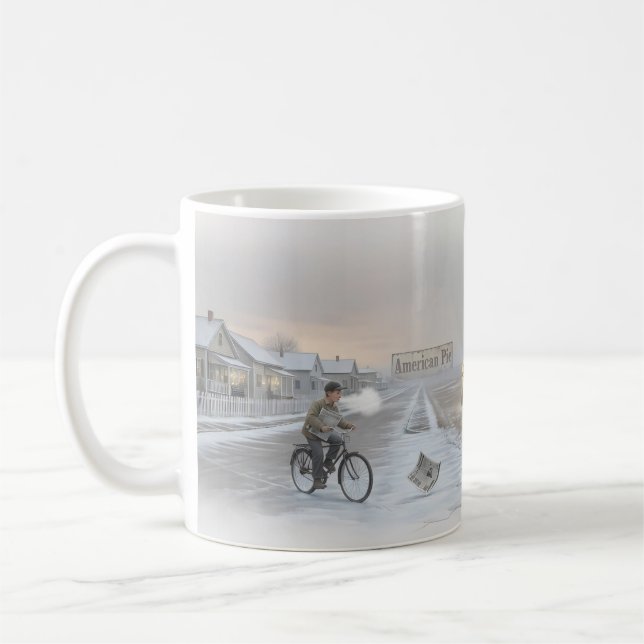 American Pie Nostalgischer Winter Road Jukebox Bec Kaffeetasse (Links)