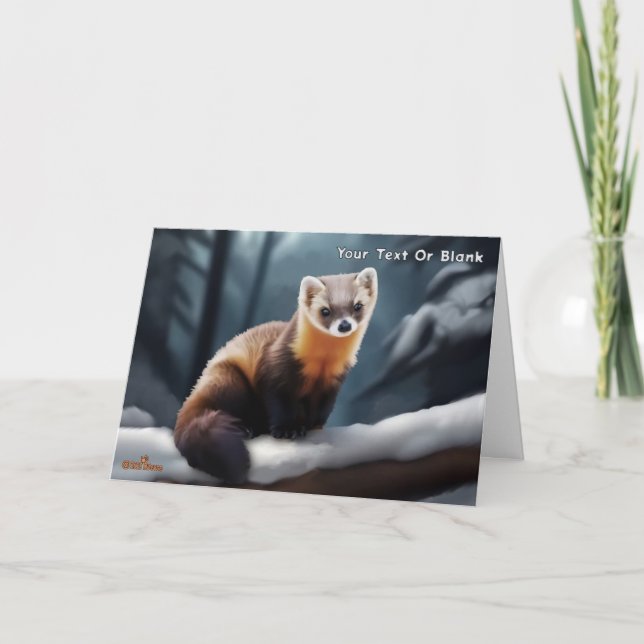 American Pine Marten Dankeskarte (Vorderseite)
