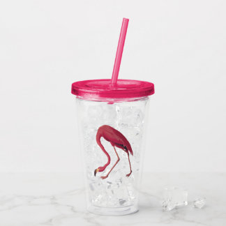 American Pink Flamingo Vintag Acryltrinkbecher