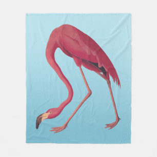 American Pink Flamingo Vintag Art Fleecedecke