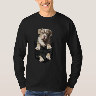 American Pit Bull in der Tasche Akita Hundebesitze T-Shirt