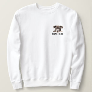 American Pit Bull Peeking Personalisiert Sweatshirt