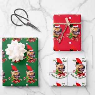 American Pit Bull Terrier Christmas Geschenkpapier Set