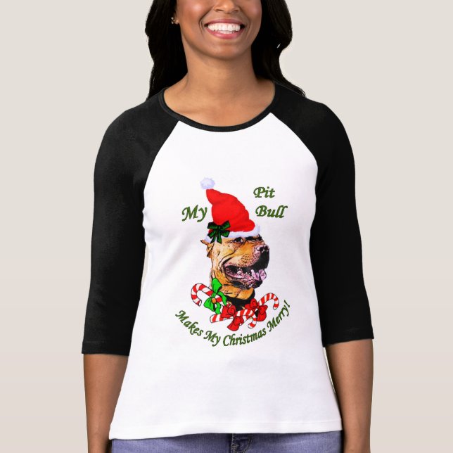 American Pit Bull Terrier Christmas Hoodie (Vorderseite)
