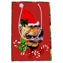 American Pit Bull Terrier Christmas Mittlere Geschenktüte