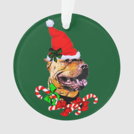 American Pit Bull Terrier Christmas Ornament