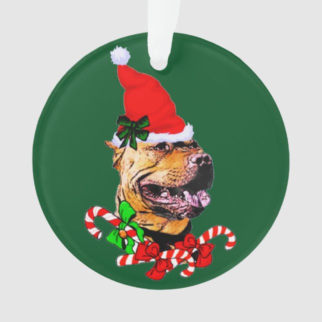 American Pit Bull Terrier Christmas Ornament (Vorderseite)