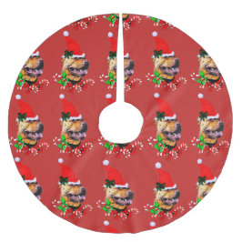 American Pit Bull Terrier Christmas Polyester Weihnachtsbaumdecke