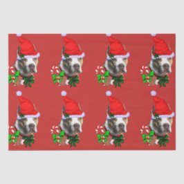 American Pit Bull Terrier Christmas Seidenpapier