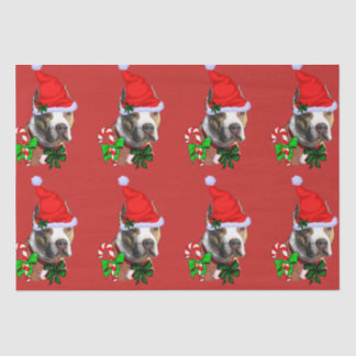 American Pit Bull Terrier Christmas Seidenpapier