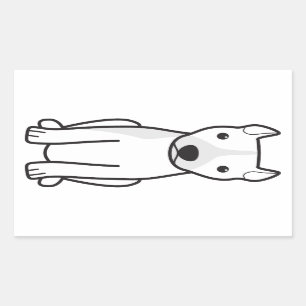 American Pit Bull Terrier (Croppe Oars) Rechteckiger Aufkleber