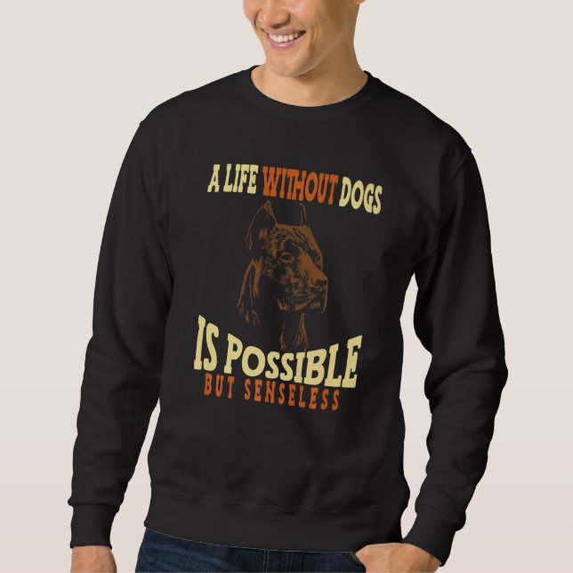 American Pit Bull Terrier Dog Breed Sweatshirt (Vorderseite)