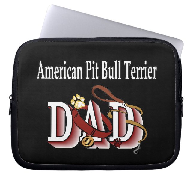 American Pit Bull Terrier Dog Vater Laptopschutzhülle (Vorderseite)