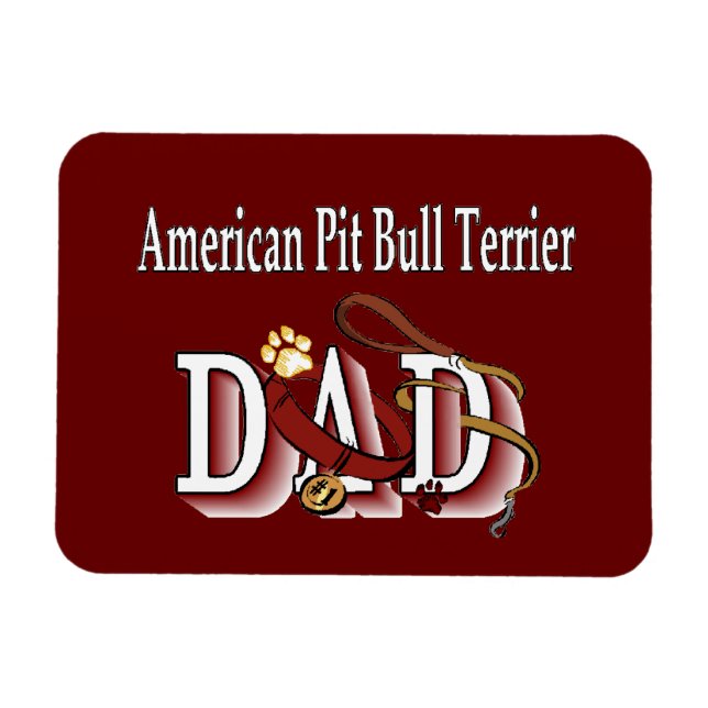 American Pit Bull Terrier Dog Vater Magnet (Horizontal)