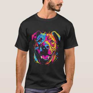 American Pit Bull Terrier Dog Vintag Style T-Shirt