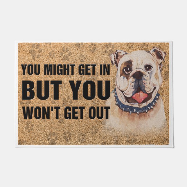 American Pit Bull Terrier Doormat, Niedlicher Hund Fußmatte (Vorderseite)