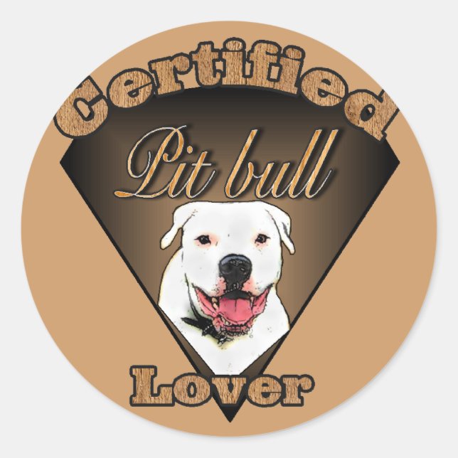 American Pit Bull Terrier Geschenke Runder Aufkleber (Vorderseite)