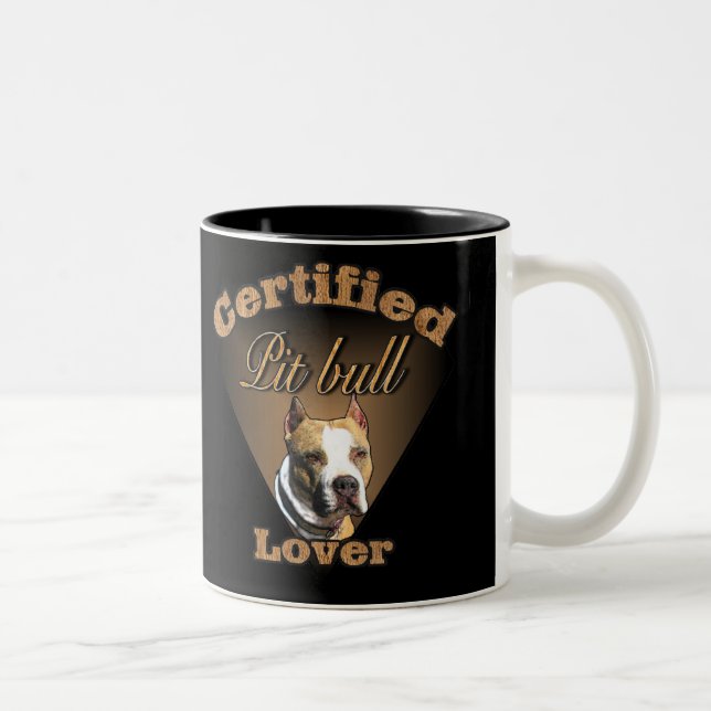 American Pit Bull Terrier Geschenke Zweifarbige Tasse (Rechts)