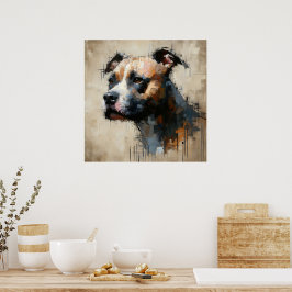 American Pit Bull Terrier Kunstposter Poster