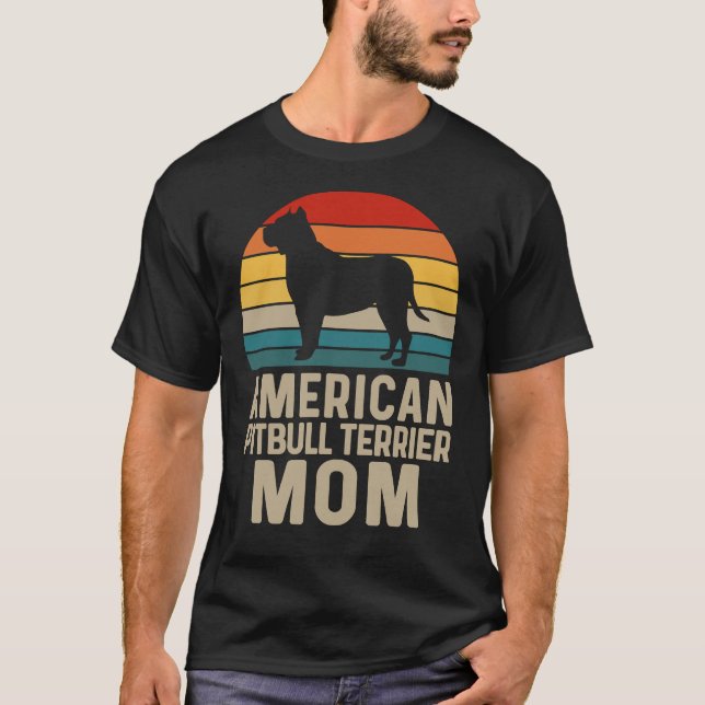 American Pit Bull Terrier Mama American Pit Bull T T-Shirt (Vorderseite)