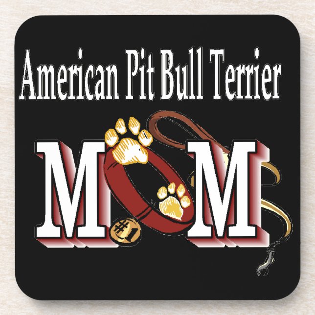 American Pit Bull Terrier MAMA Untersetzer (Vorderseite)