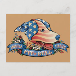 American Pit Bull Terrier Postkarte